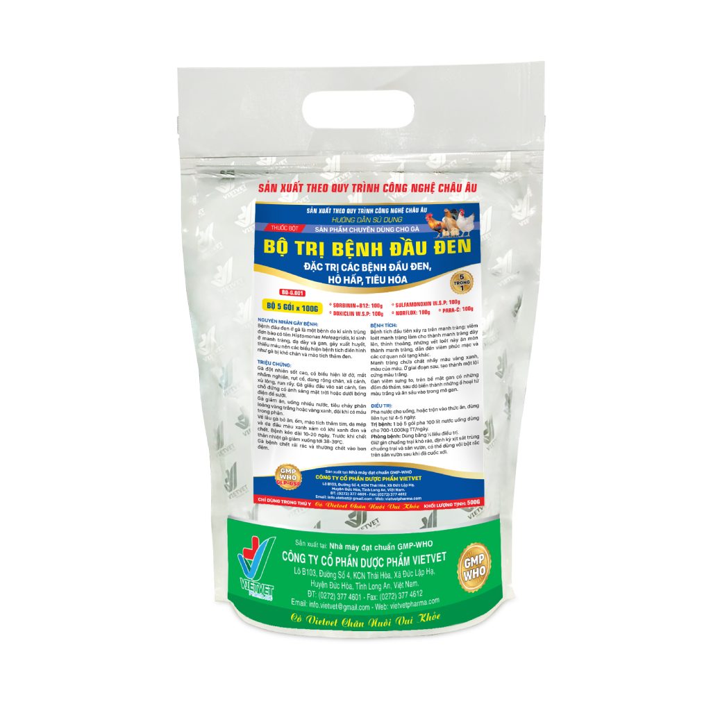 Bộ trị bệnh đầu đen Vietvet gói 500g