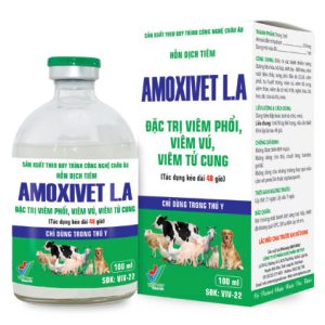 Amoxivet L.A Đặc trị viêm phổi, viêm vú, viêm tử cung