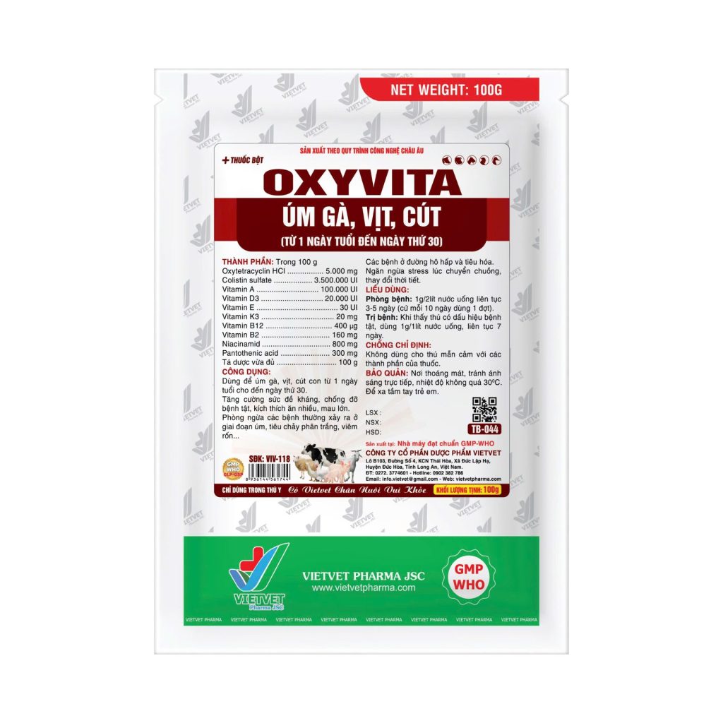 Thuốc úm gà vịt OXYVITA