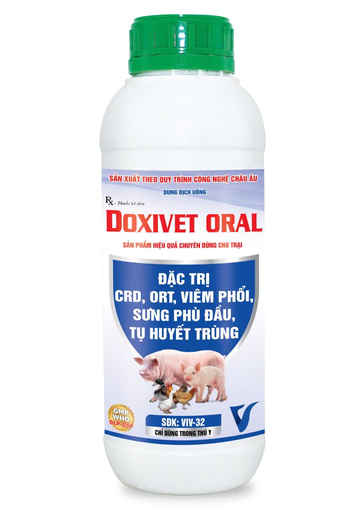 DOXIVET ORAL - Đặc trị CRD, ORT, viêm phổi, sưng phù đầu, tụ huyết trùng