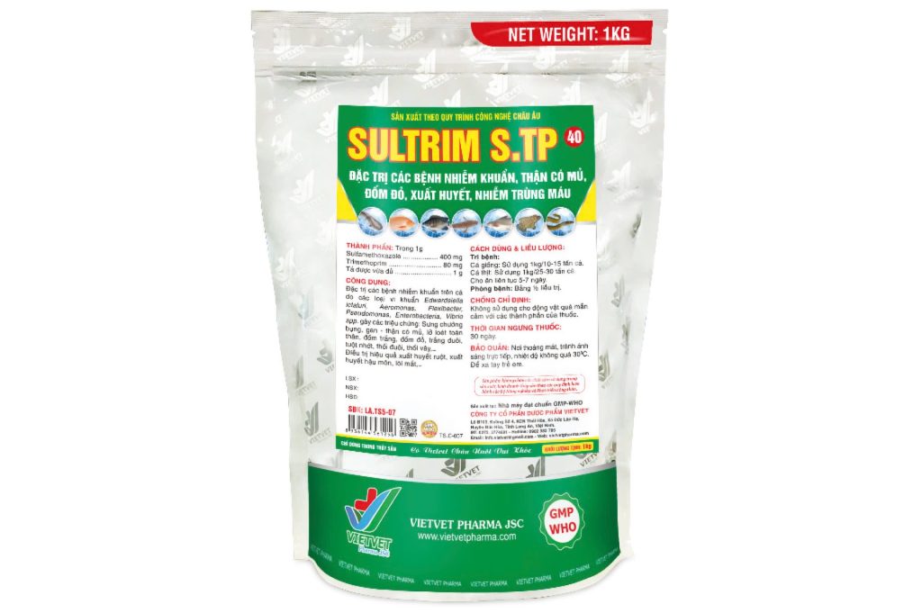 SULTRIM S.TP 40 - Đặc trị các bệnh nhiễm khuẩn,thận có mủ, đốm đỏ, xuất huyết, nhiễm trùng máu